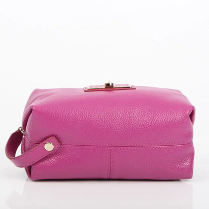Fashion Trend Women Genuine Real Leather Underarm Bag Female Small Pouch Bag Lady Cosmetic Bags Make Up Beauty Bagsr