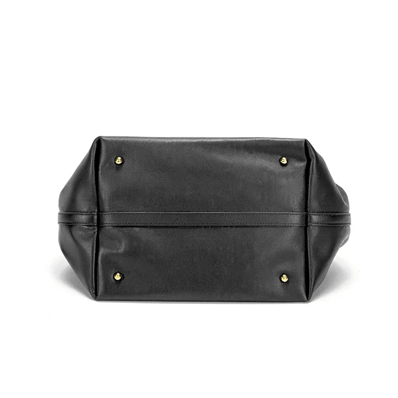 Genuine Leather Classic Style Women's Handbag Minimalist and Versatile Exquisite Craftsmanship Solid Color Elegance