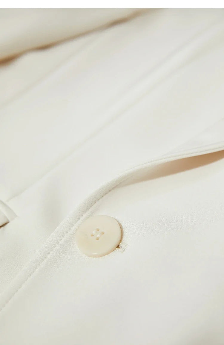 Minimalism 2024 Summer New Commuter Fashion Loose Blazer High Waist Casual Solid Pants Women's Clothes Separately 12442201