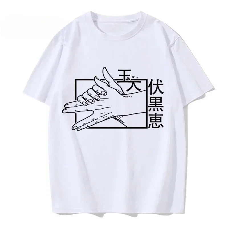 Tshirt Manga Japanese Anime Jujutsu Kaisen T Shirt Gojo Satoru Tops Yuji Itadori Graphic Tees Cool  T-shirt 90s Women Clothes