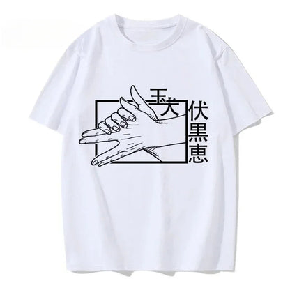 Tshirt Manga Japanese Anime Jujutsu Kaisen T Shirt Gojo Satoru Tops Yuji Itadori Graphic Tees Cool  T-shirt 90s Women Clothes