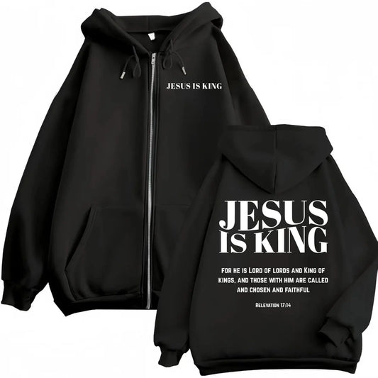 Christian Jesus Bible Verse Print Zipper Hoodie High Quality Fashion Zip Up Pullovers Men Women Casual Long Sleeve Sweatshirts
