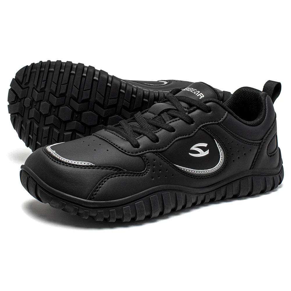 Wide Toe Shoes Unisex Artificial Barefoot Sneakers Casual Lace Up Outdoor Travel Shoes for Women Men