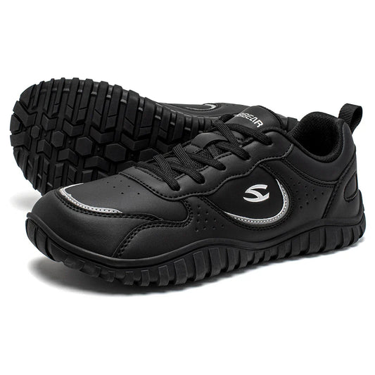 Wide Toe Shoes Unisex Artificial Barefoot Sneakers Casual Lace Up Outdoor Travel Shoes for Women Men