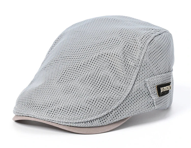 Summer Mens Hats Breathable Mesh Newsboy Caps Outdoor Baker Boy Boinas Cabbie Hat Fashion Driving Flat Cap For Women