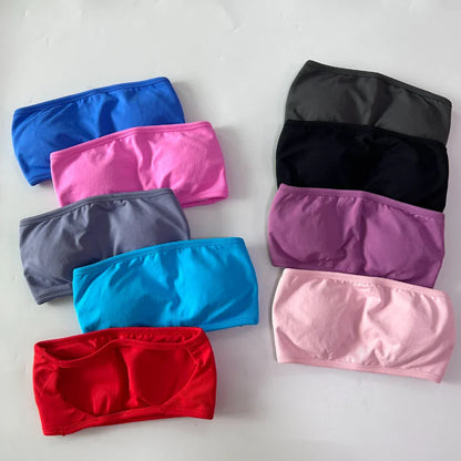 2 Pieces Yoga Set Women Backless Bandeau Sports Bra Scrunch Shorts Yoga Clothing Workout Clothes Outfits Sets Gym Set