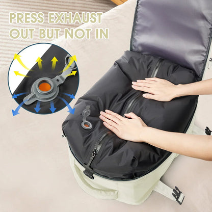 Backpack Travel Cabin Airplane Backpack, Air Vacuum Compression Backpack, Women Men Backpack Business Laptop Bag Handbag