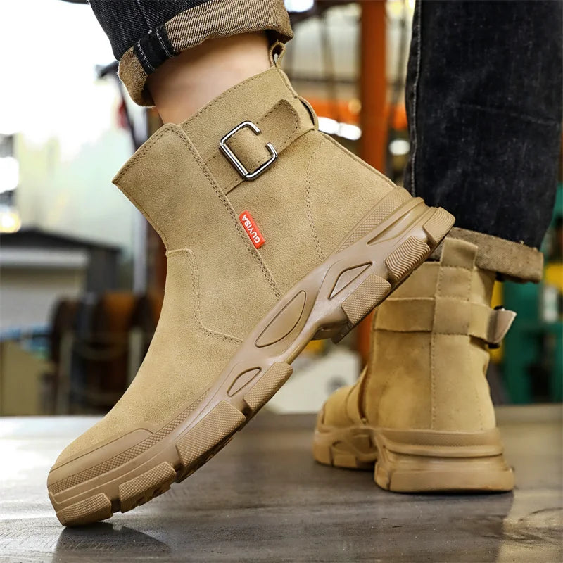 Scald-proof Electric Welding Shoes Plastic Toe Work Shoes Insulated Electrician Shoes Indestructible Industrial Male Wear Boots