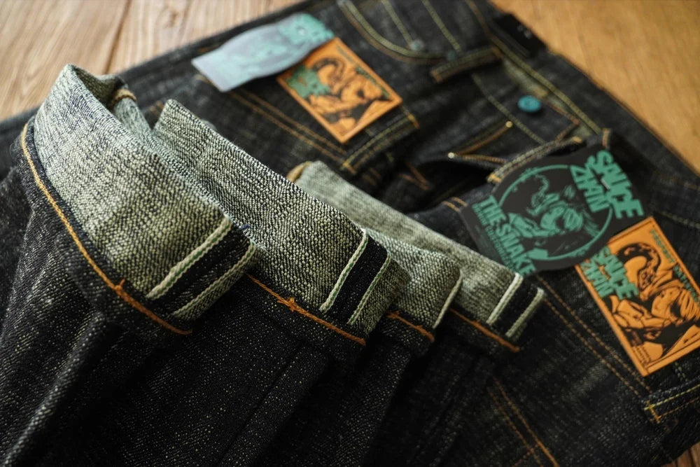Mens Jeans Sanforized Selvedge Denim Jeans Limited EditionDouble-sided Dyeing 66 Fit 20 Oz