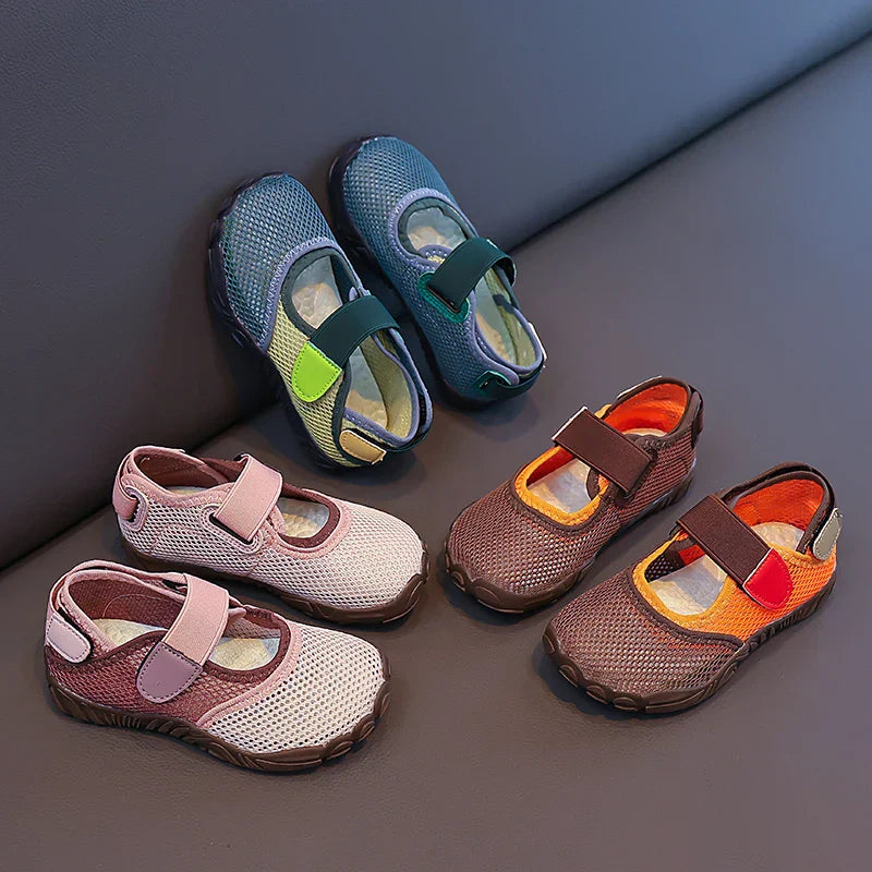 Summer Toddler Kids Boys Girls Shoes Breathable Mesh Non-Slip Soft Sole Lightweight for Beach Swimming Outdoor Daily