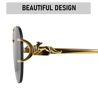 Oval Rimless Sunglasses Women Trendy 2026 Fashion Glasses UV400 Protection Brand Design Sunglass Lentes De Sol Mujer Zonnebril