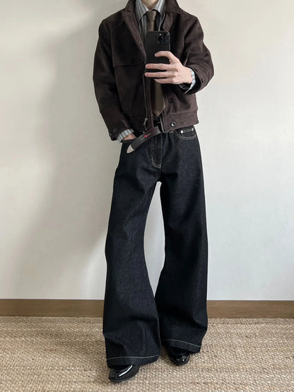 Spring Autumn Cool Short Soft Brown Faux Suede Leather Jacket Men Turn-down Collar Zipper Luxury Designer Clothes