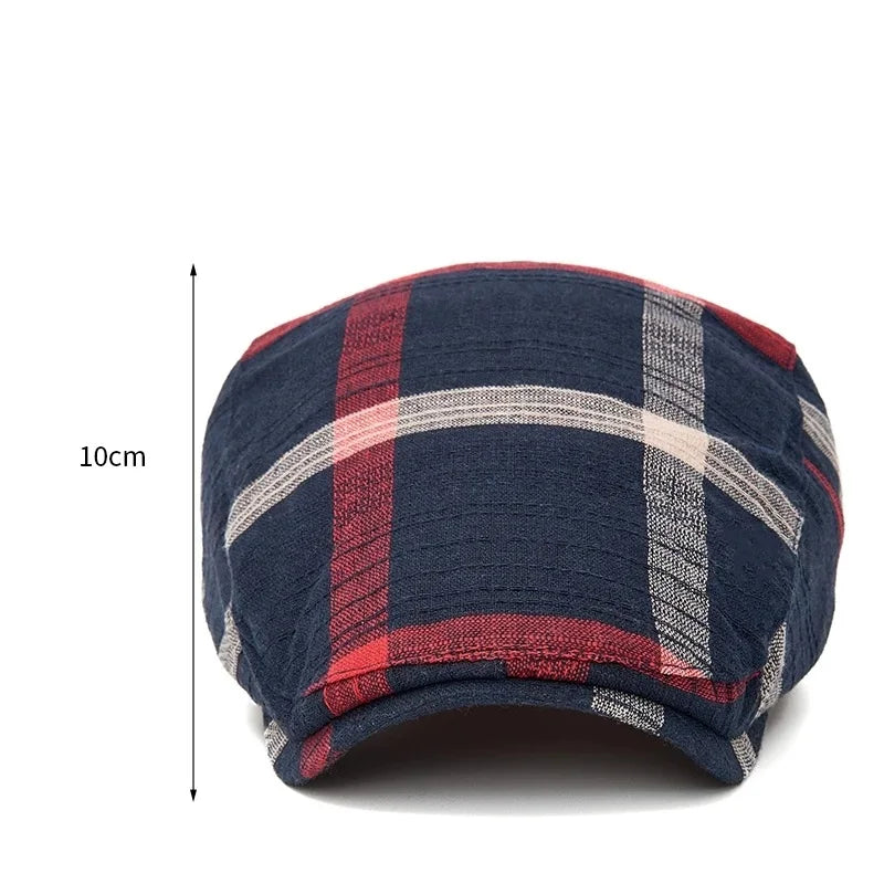 Colorful Plaid Forward-Caps for Men and Women Fashionable Baseball Caps Berets British Newsboy Hats Artist Hats