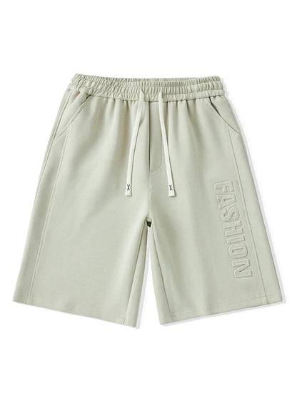 Men's Shorts Summer Clothes Fashion Letter Printed Casual Sweatpants Solid Color Loose Cotton Short Pants Male Straight Shorts
