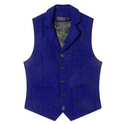 Men Vest Coffee Herringbone Single Button Lapel Waistcoat For Wedding Banquet Office Business Work Daily Casual Men Suit Vest