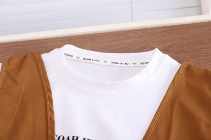 New Summer Baby Clothes Suit Children BoysFake Two-piece Vest T-shirt Shorts 2Pcs/Sets Toddler Casual Costume Kids Tracksuits