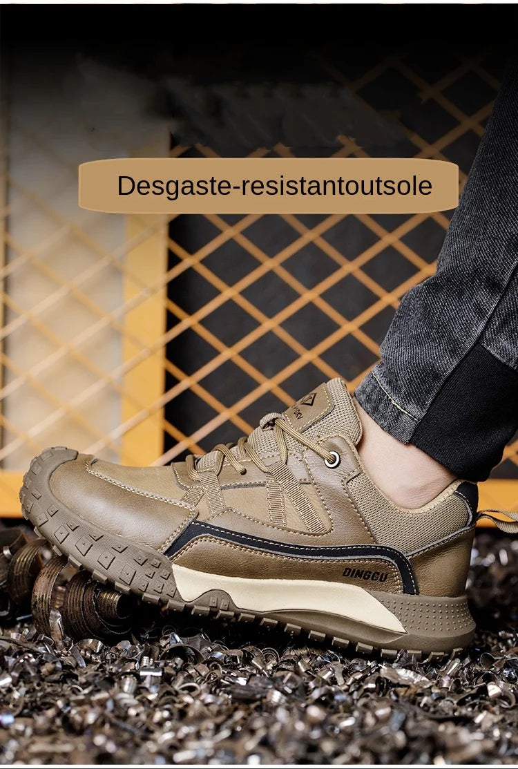 Fashion Insulation 10kv Mens Anti-smash Work Boots Anti-smash Anti-puncture Work Sneakers Indestructible Protective Safety Boots