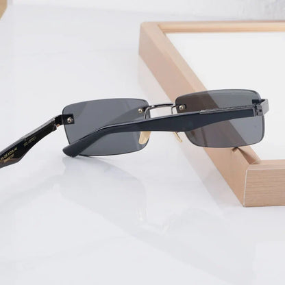 Designer Boundless Sunglasses THE ARTIST I Handmade in Germany Rectangle Alloy Acetate Luxury Top Quality UV400 Unisex with Case