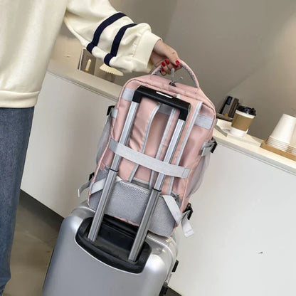 Travel Backpack Women Large Capacity Waterproof Anti-Theft Casual Daypack Bag with Luggage Strap & USB Charging Port Backpacks