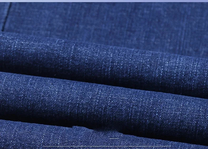New men's straight leg jeans classic black blue micro elastic casual business casual denim pants men's brand pants