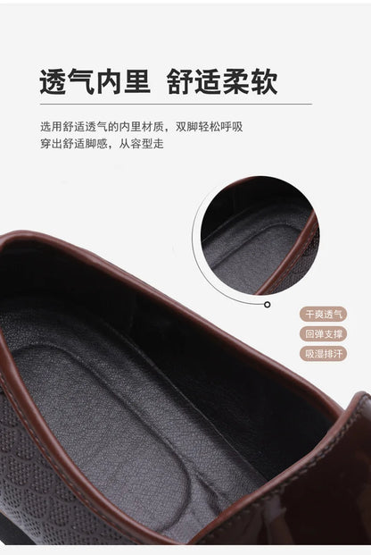 New Designer Patent Leather Wedding Shoes for Men Solid Color Business Casual Shoes Male Spring Autumn Fashion Dress Shoes Man