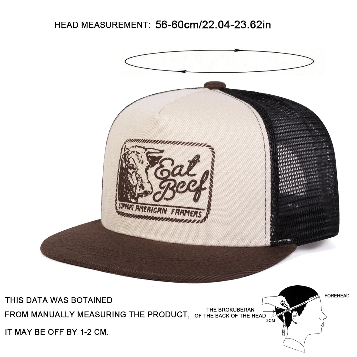 Unisex EAT BEEF Letter Embroidery Hip-hop Net Hats Spring Summer Outdoor Adjustable Casual Baseball Caps Sunscreen Hat Cap