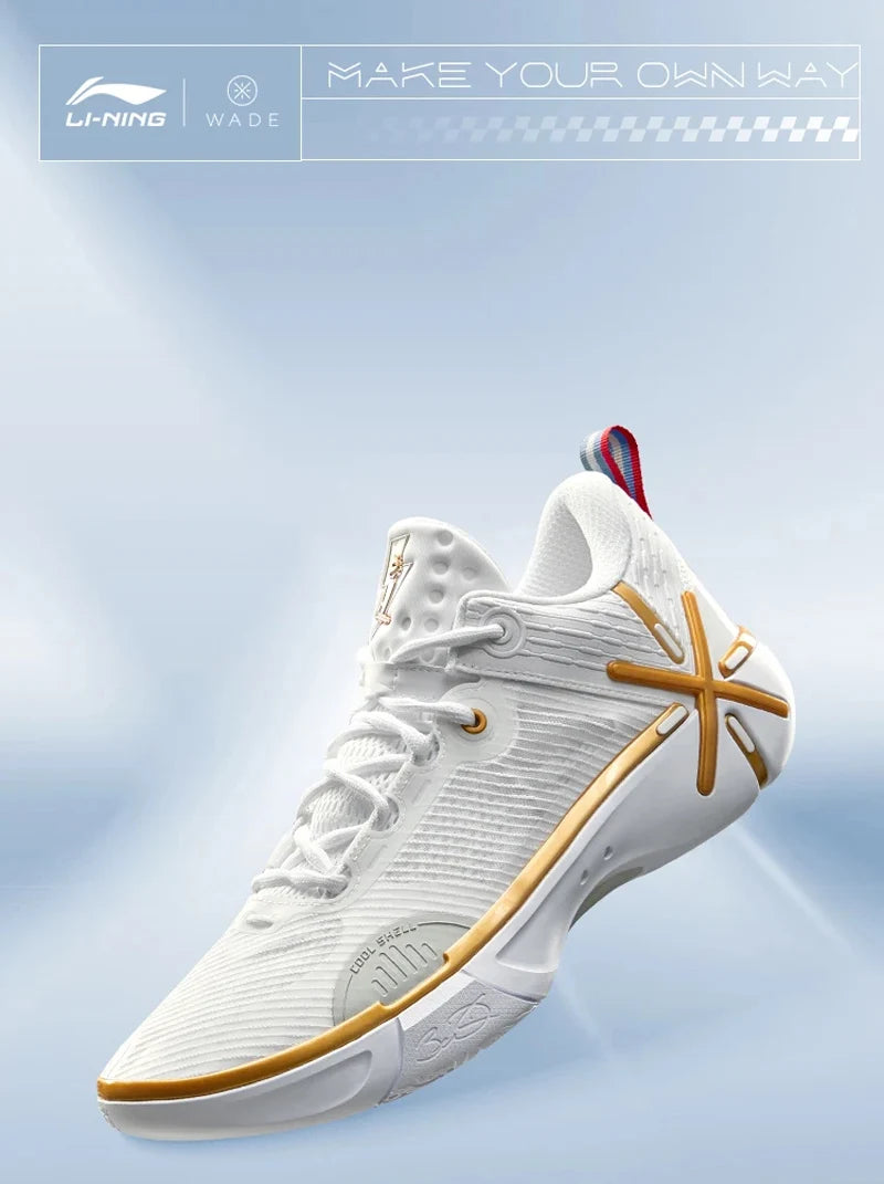 Men's WADE SHADOW 6V2 On Court Basketball Shoes BOOM Cushion Wearable Sport Shoes LiNing Stable Support Sneakers ABPV021