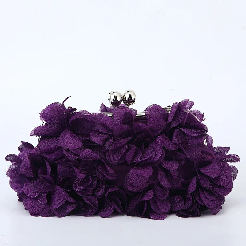 Flower Dinner Purse Designer Floral Chain Crossbody Bride Handbag Clutches Woman Petal Evening Party Clutch Wedding Dress Bag
