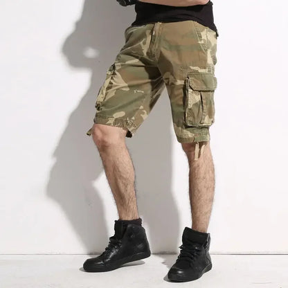 Camouflage Shorts Male Military Clothing Style Army High Quality Mens Cargo Shorts Cotton Multi Pockets Breeches Bermuda Cargo