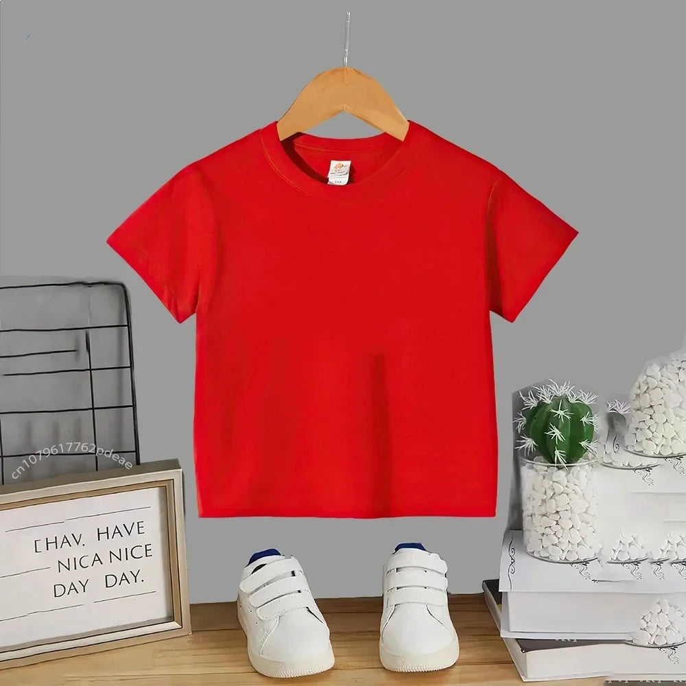 Kids T-shirts Summer Letter Stamp O-neck Short Sleeve -Tshirts+Pants Suits 2-12 Years Boys Girls Casual Outfits Children Clothes