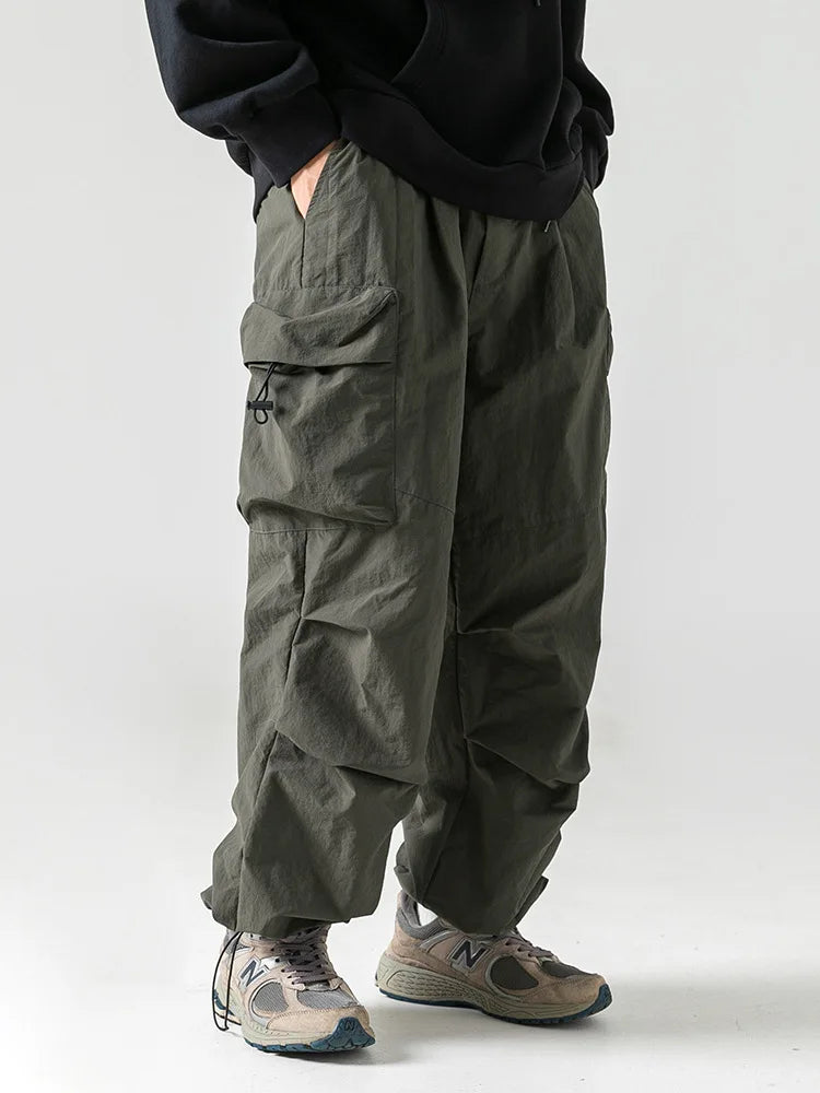 New Trendy New Men's Spring/Summer Breathable Outdoor Cargo Parachute Pants Leisure Hiking Mountaineering Water-resist Pants