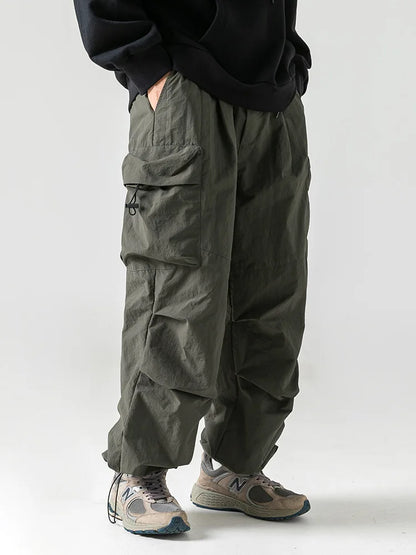 New Trendy New Men's Spring/Summer Breathable Outdoor Cargo Parachute Pants Leisure Hiking Mountaineering Water-resist Pants