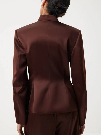 Women's Spring Summer Mandarin Collar Frog Button Cropped Chinese Style Blazer Casual 2026 Trendy Feminine Fashion Coat