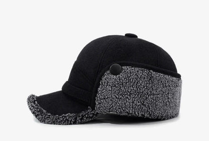 Autumn and Winter New Warm Lei Feng Hat Men's Father Outdoor Leisure Thickened in The Elderly Fleece Hat Baseball Cap Ear Cap