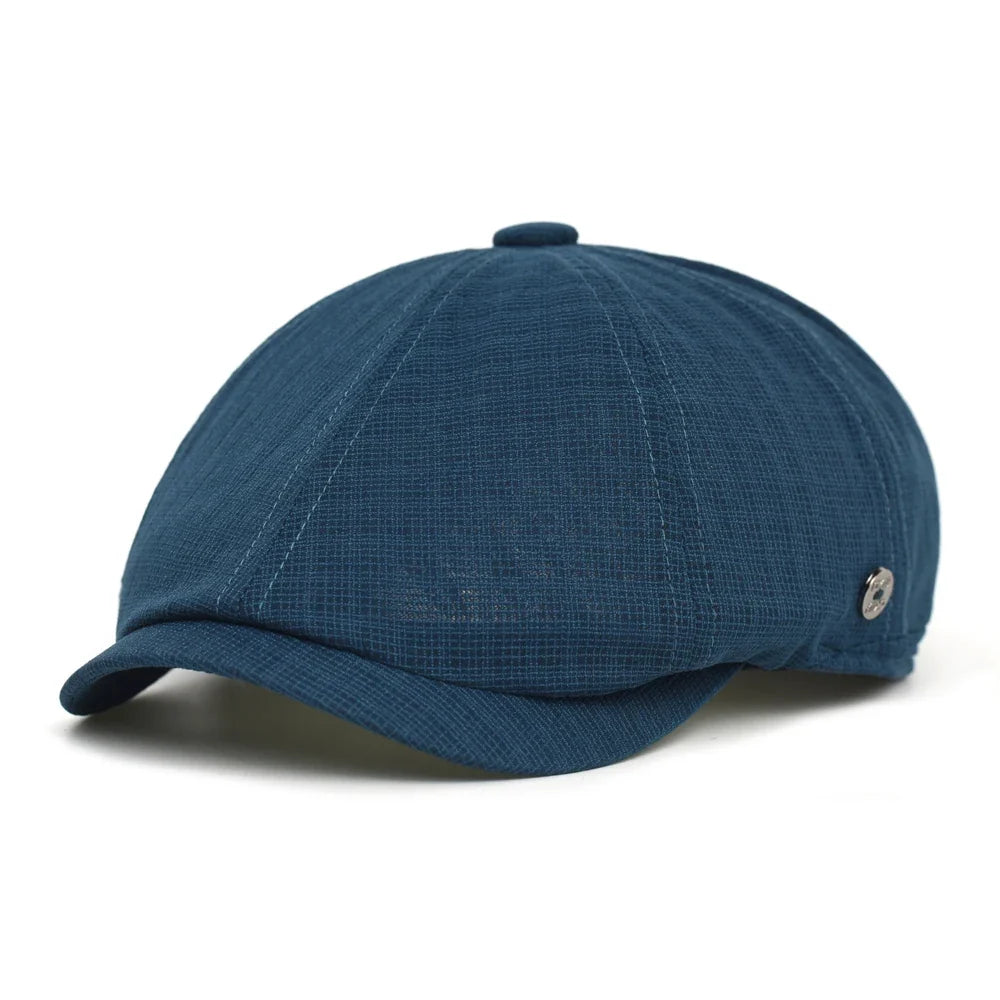Spring Summer Breathable Mesh Newsboy Caps Men Woman Casual Beret Flat Ivy Cap Soft Solid Driving Fashion Peaked Cap Unisex