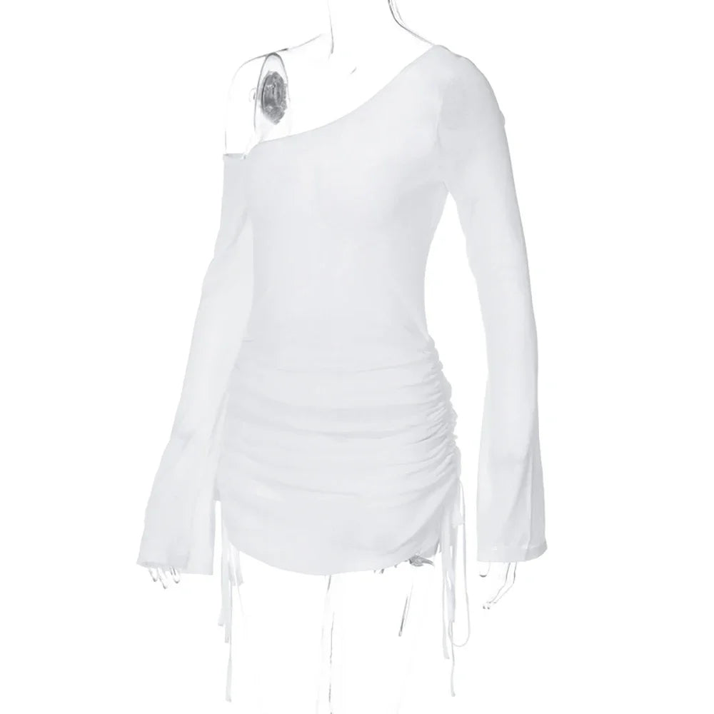 Sheer Swimsuit Coverup for Women Bathing Suit Cover Up Swimwear Drawstring Beach Bikini Dress Shirt for Poolside Seaside Party