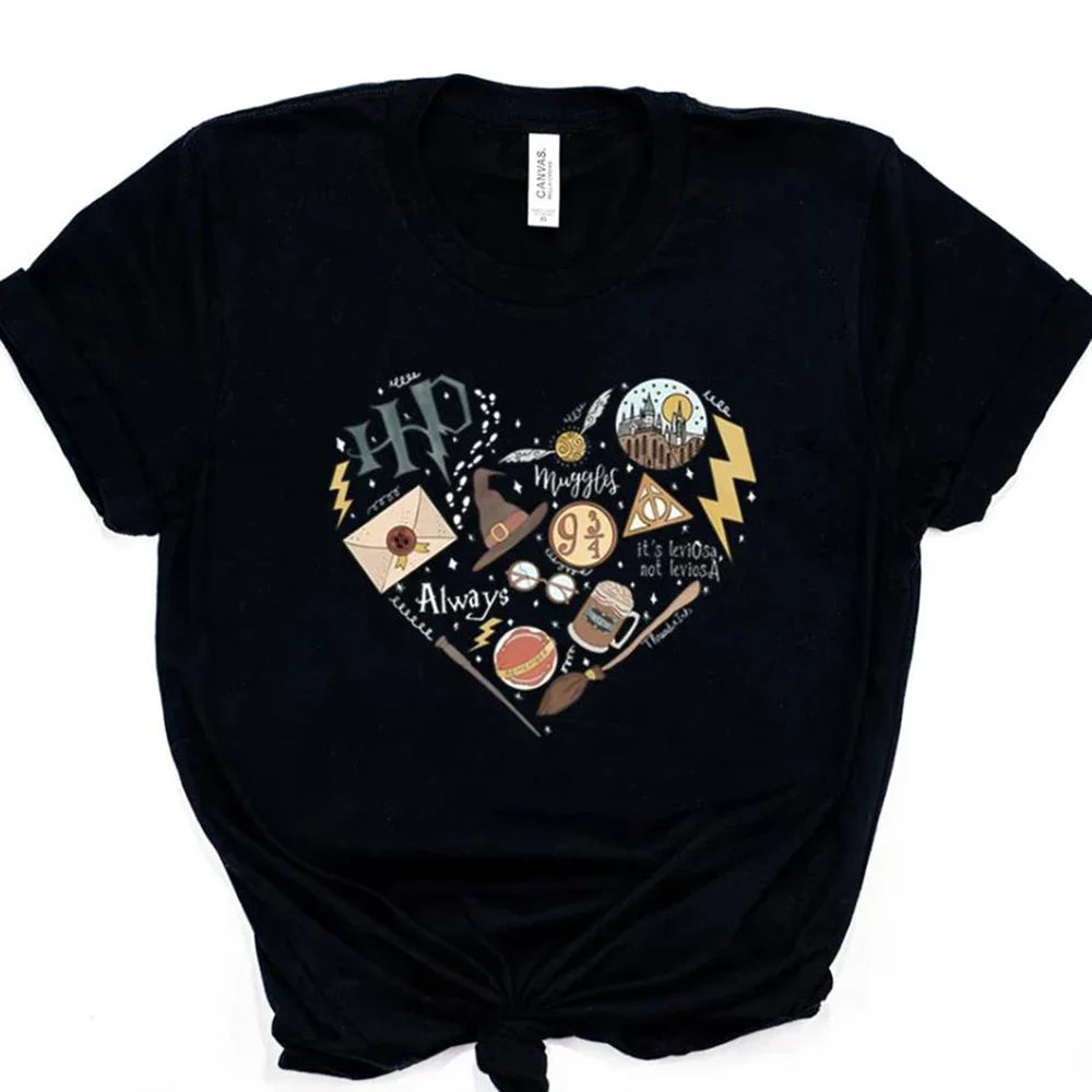 HP Magic Movie Inspired Shirt Wizard School Home Castle T-Shirt 9 3/4 Always Wizarding World Tees Matching Universal Trip Tshirt