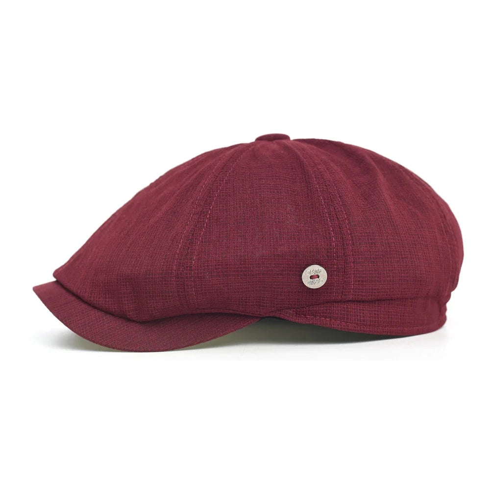 Spring Summer Breathable Mesh Newsboy Caps Men Woman Casual Beret Flat Ivy Cap Soft Solid Driving Fashion Peaked Cap Unisex
