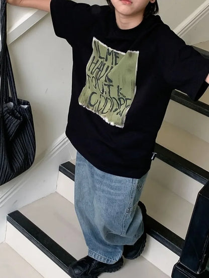 2026 Summer New Boys' Short Sleeved T-Shirt Cotton Baby Boy Summer Casual Tops Stylish Design
