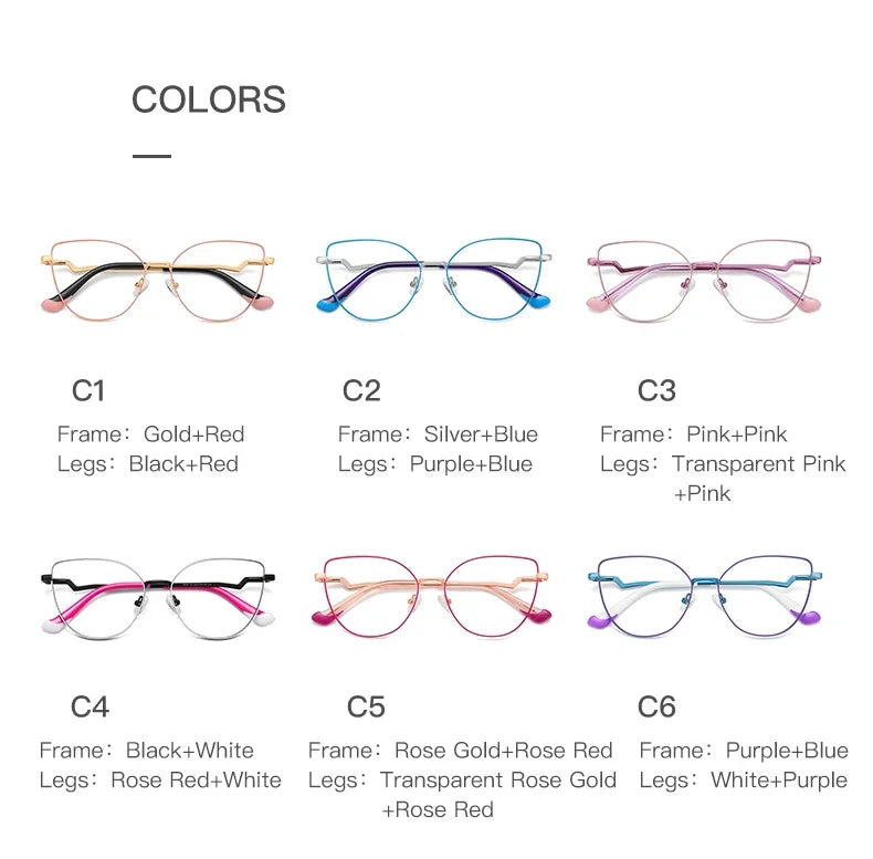 New Myopia Prescription Glasses Hyperopia Reading Glasses Anti Blue Light Computer Glasses Optical Eyeglasses Frame Women