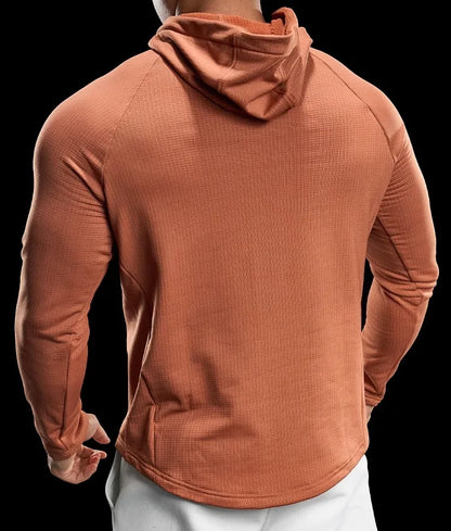Autumn New Gym Fitness Clothes Men's Training Clothes Long-sleeved Sports Quick-drying Sweatshirts Casual Hooded Fitness Clothes