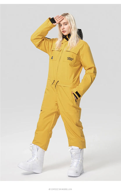 Winter Ski Suit Men Women Waterproof Warm Ski Overalls Outdoor Sports Snowboard One Piece Ski Jumpsuit Skiing Clothing
