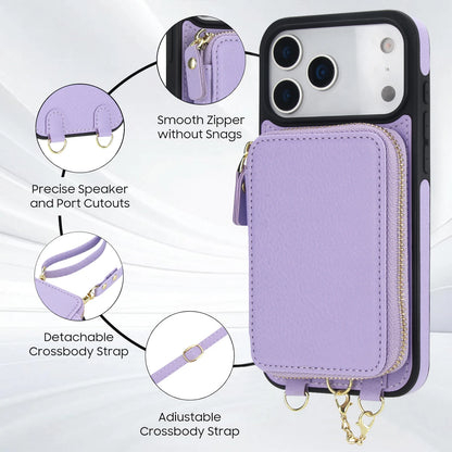 2 in 1 Detachable Crossbody Magnetic Cards Solt Wallet Leather Case For iPhone 17 Pro Max 16 Plus 15 14 13 12 Shockproof Cover