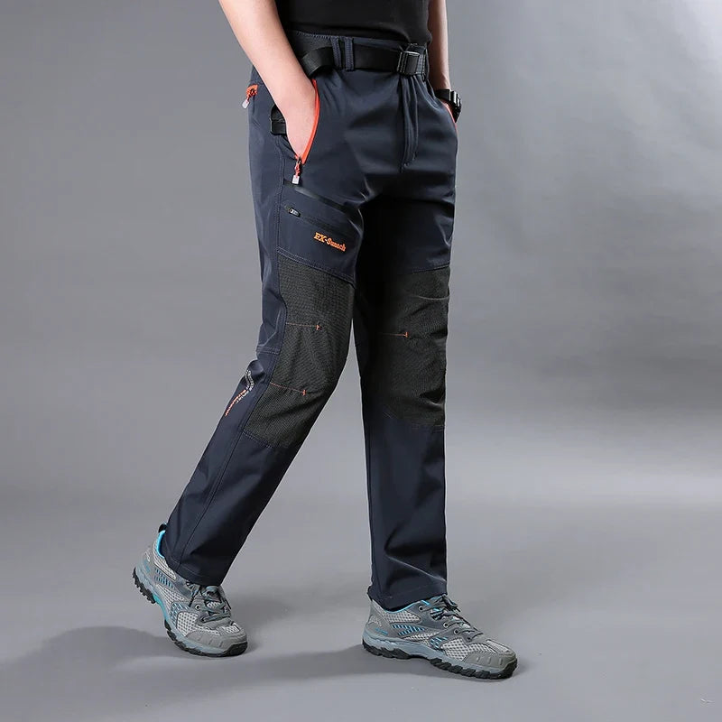 Free Belt Outdoor Cargo Pants Men Hiking Camping Quick Dry Pant Waterproof Elastic Spring Summer Climbing Trekking Trousers