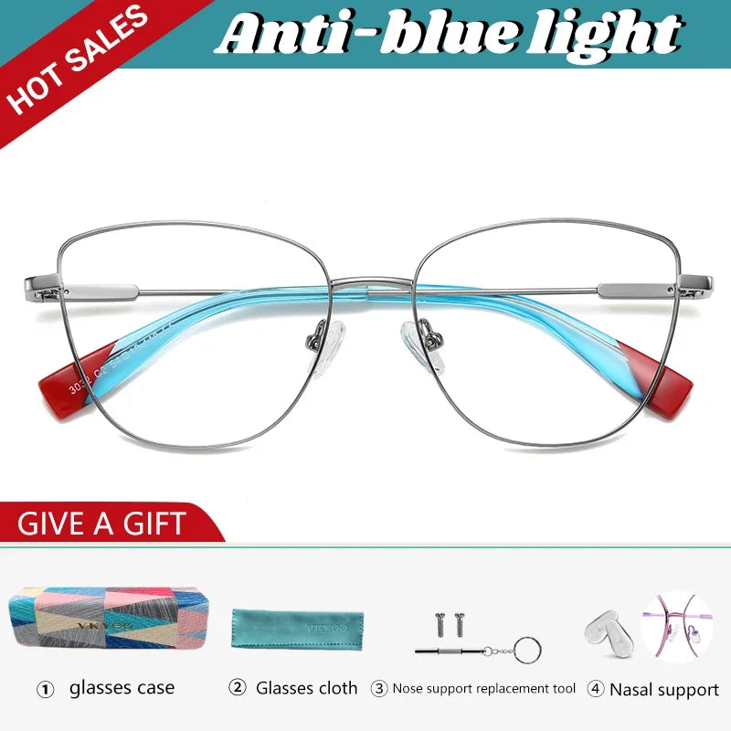 New Myopia Prescription Glasses Hyperopia Reading Glasses Women Anti Blue Light Computer Glasses Optical Eyeglasses Frame