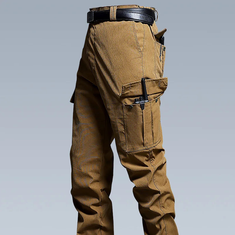 Wear-Resistant Cargo Pants Men Casual Work Stretch Trousers Breathable Multi-Pocket Outdoor Waterproof Training Hiking Pant Male