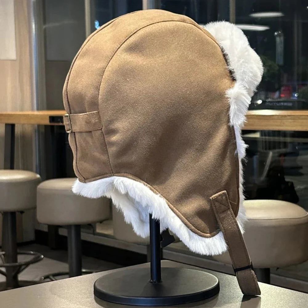 Russian Hat New Thick Warm Winter Hats for Men Women Fleece Fur Lined Beanie Hat Male Female Snow Ski Trapper Earflap Cap