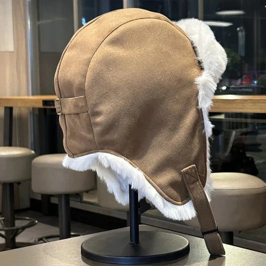 Russian Hat New Thick Warm Winter Hats for Men Women Fleece Fur Lined Beanie Hat Male Female Snow Ski Trapper Earflap Cap