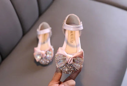 Sandals Toddler Girl Childrens Shoes Pearl Rhinestones Shining Kids Shoes Baby Girls Shoes Girls Thong Sandals