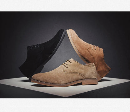 Luxury Men Derby Shoes High Quality Suede Leather Shoes for Men Business Casual Shoes Lace-Up Men Party Wedding Shoes Large Size
